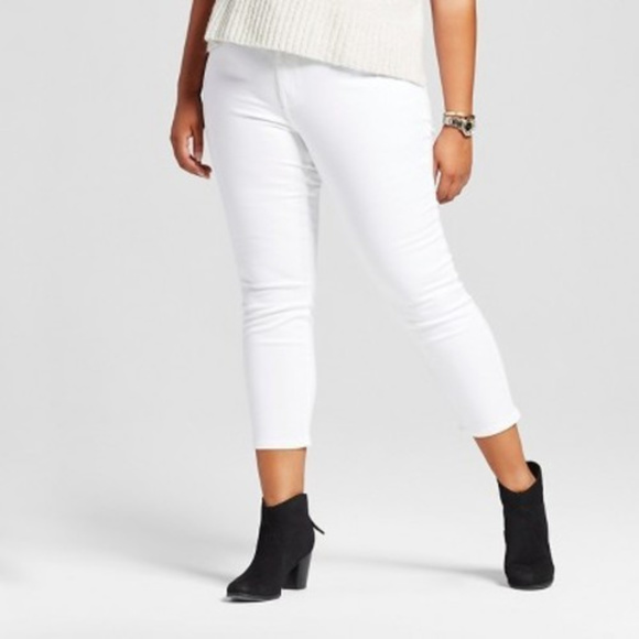 white jean jeggings